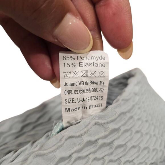 Booty by Brabant Crop Leggings Women's Mint Green Croc Skin Curvy - One Size - Picture 5 of 5